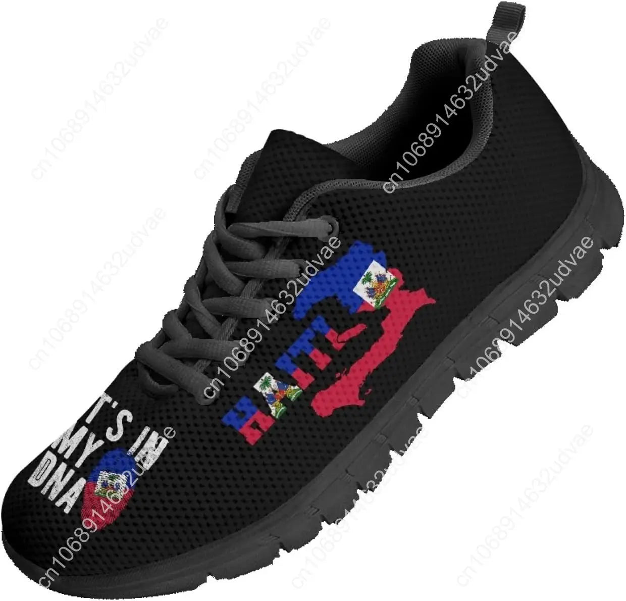 Haiti Flag Haitian Sneakers Man Women Boy Girl Teenager Kids Sports Shoes Lace Up Sneaker Breathable Footwear