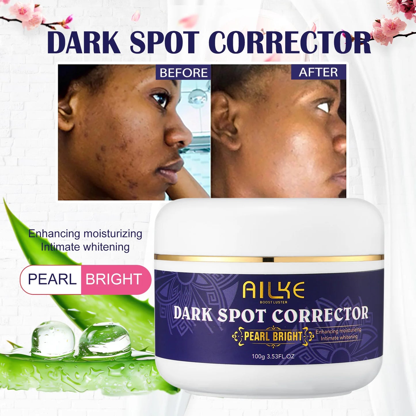 AILKE Skin Care Range Double-Glutathione, Whitening Serum, Dark Spot Face Cream, Glowing Soap, Women Lightening Beauty Cosmetics