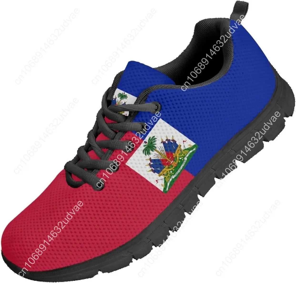 Haiti Flag Haitian Sneakers Man Women Boy Girl Teenager Kids Sports Shoes Lace Up Sneaker Breathable Footwear