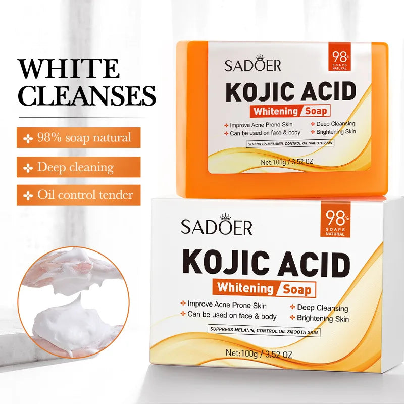 SADOER Hand Made Soap Body Cleaning Lightening Dark Underarm Leg Body Cleansers Brightening Face Soap Tender Skin Care Beauty