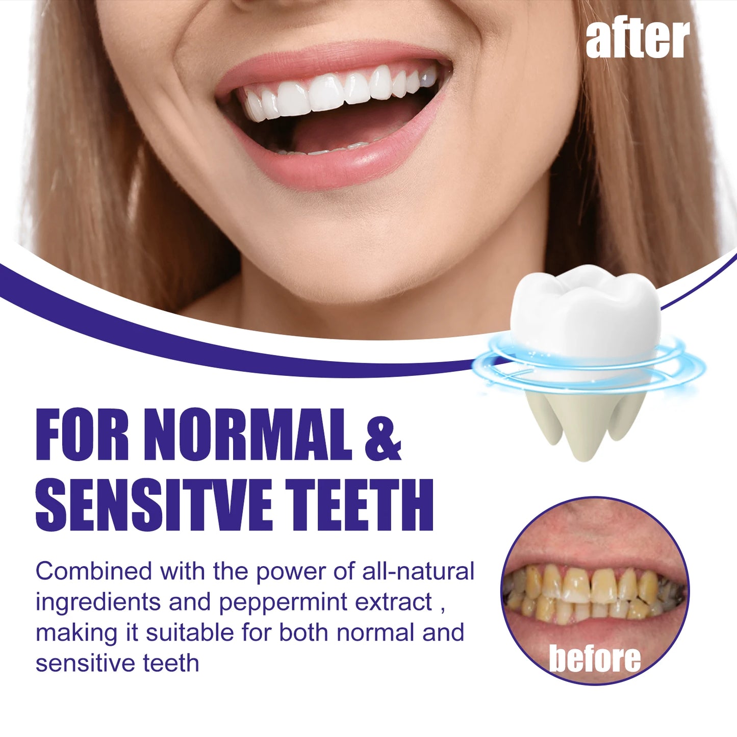 3 Days Whiten Powder Remove Dental Plaque Bright White Teeth Clean Odors Fresh Breath