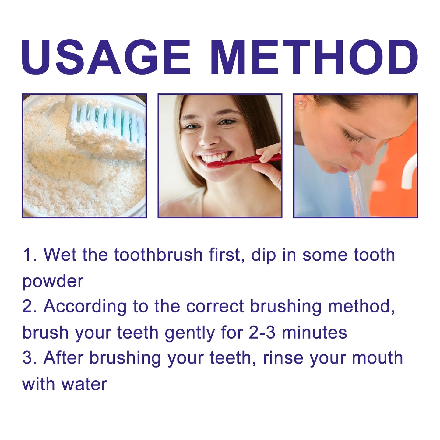 3 Days Whiten Powder Remove Dental Plaque Bright White Teeth Clean Odors Fresh Breath