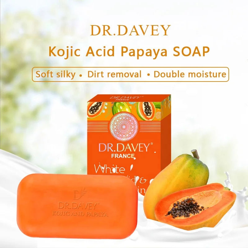 200g Kojic Acid & Papaya Handmade Soap Vegan Natural Skin Whitening Beauty Organic Lightening for Dark Skin Facial and Body Care
