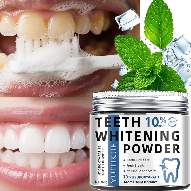 5 Days White teeth cleaning powder, deep cleaning and polishing, whitens teeth in 5 days, portable, suitable for daily use and travel
