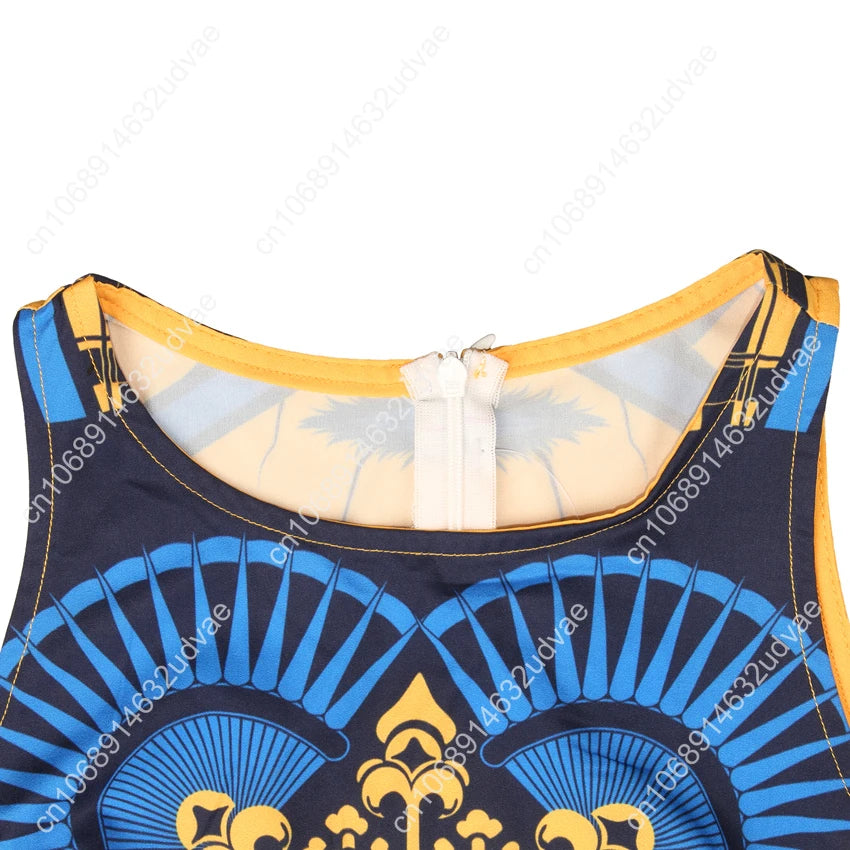 Vestido largo con estampado de la bandera de Haiti para mujer, maxivestido de verano sin mangas, Sexy, largo hasta el tobillo, c