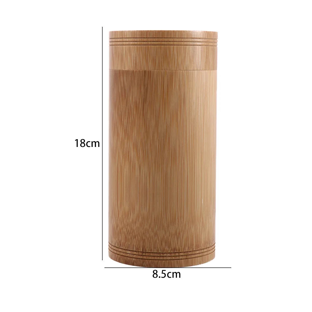 Handmade Tea Box Bamboo Storage Box Tea Canister Lid Seal Kitchen Storage Jars Accessories Spice Box Case Organizer