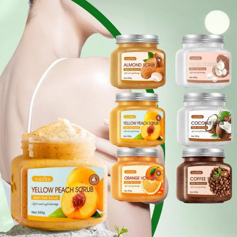 350g Body Bath Scrub, with Gentle and Fine Exfoliating Particles That Can Clean Dirt and Oil from the Skin, Improve Rough Skin Texture, Make Skin Bright, and Give It a Silky, Smooth, and Radiant Feel - Home Care