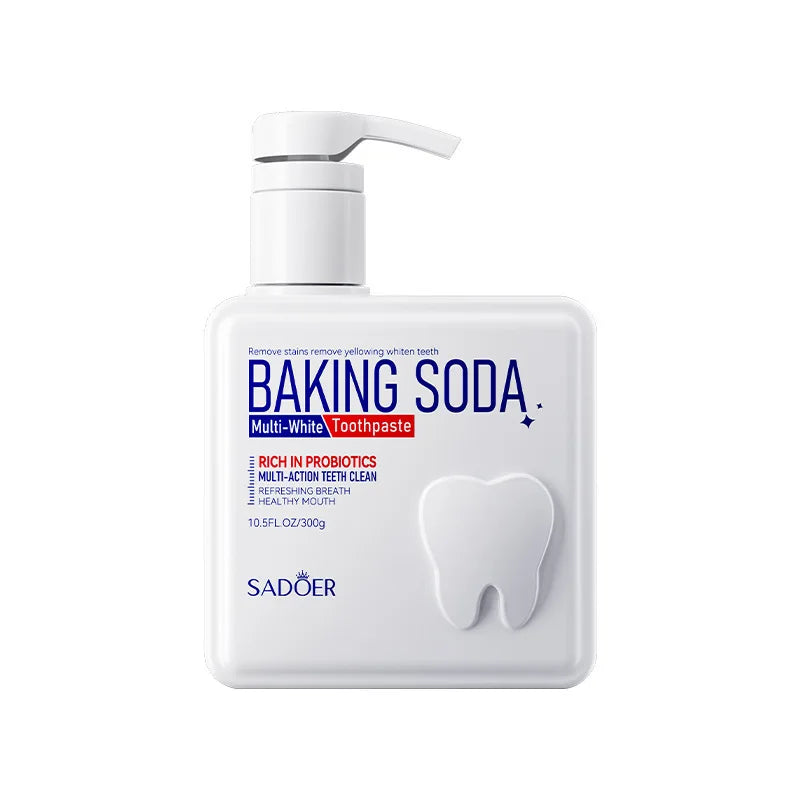 Deep Cleansing Baking Soda Probiotic Pump Toothpaste, Deep Cleaning Teeth, Whitening And Brightening Toothpaste 300g