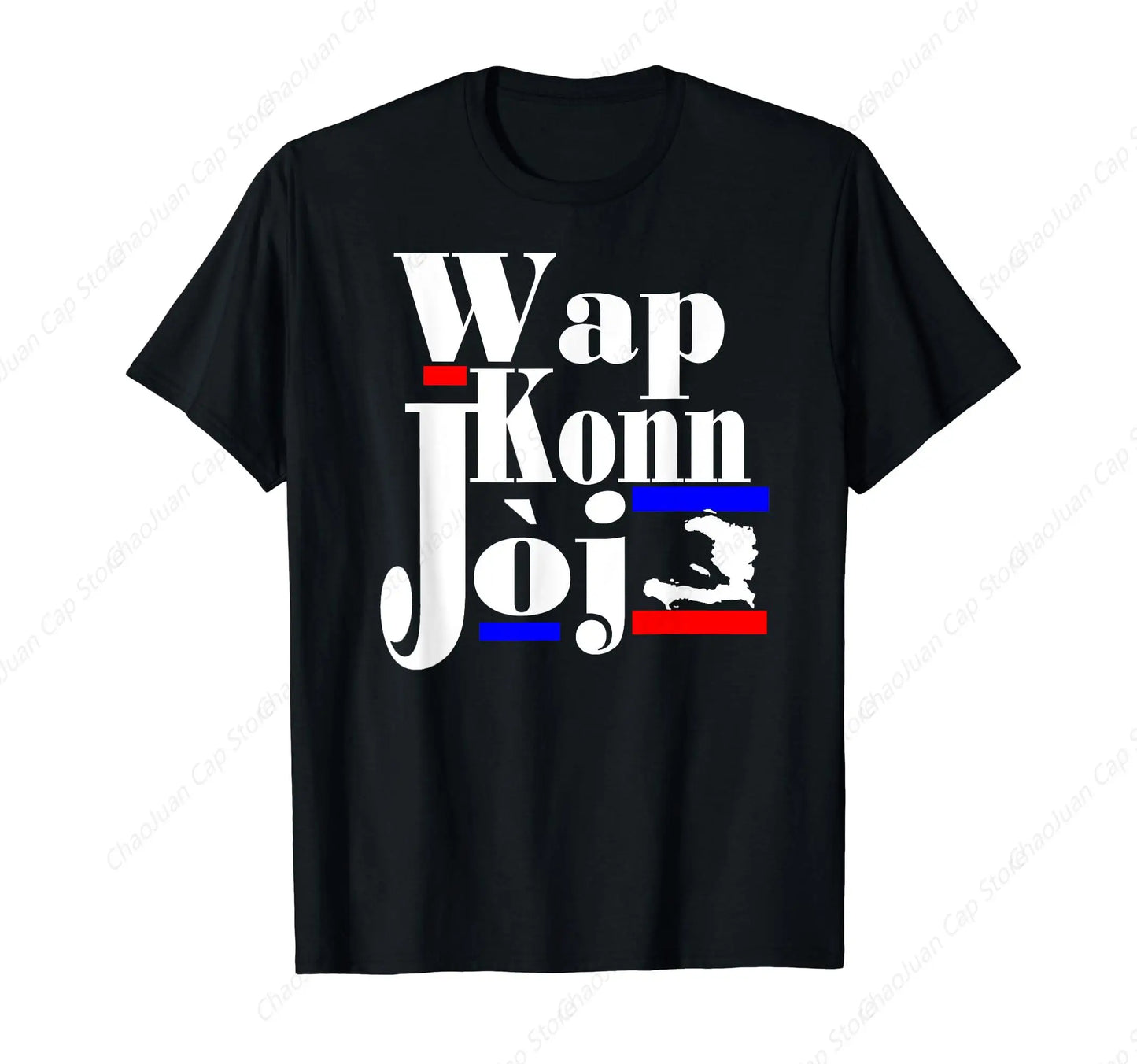 Haitian Creole Saying Funny Patriot Haiti Pride Wap Konn Joj T-Shirt