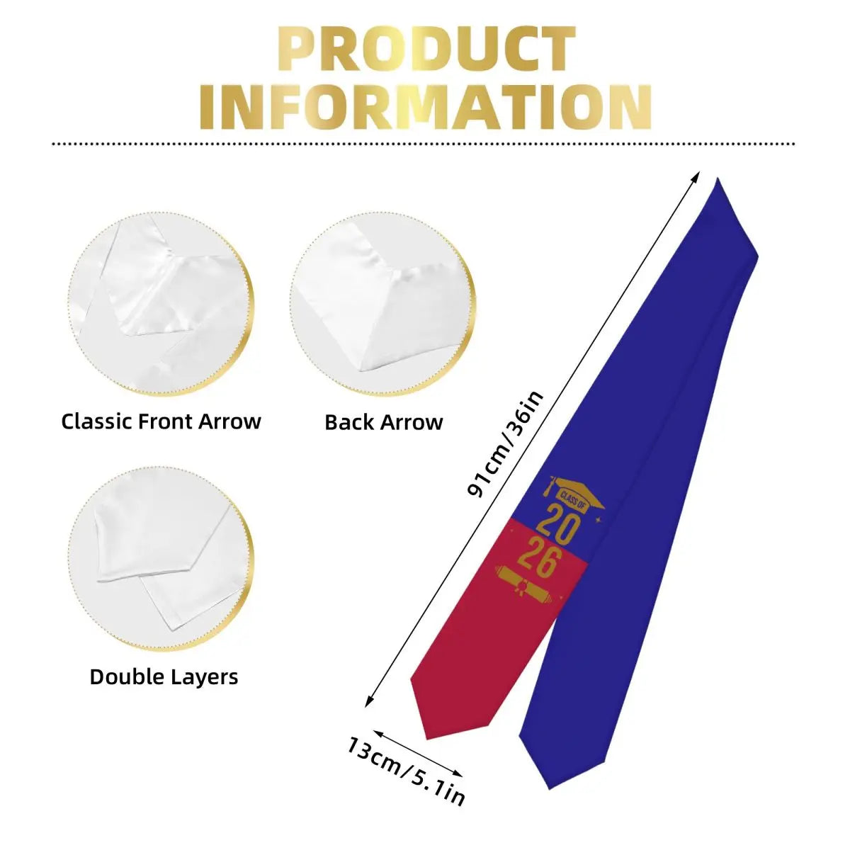 Class Of 2026 Haiti Flag Graduation Stole Sash Scarf For International Students Proud 183CM Long