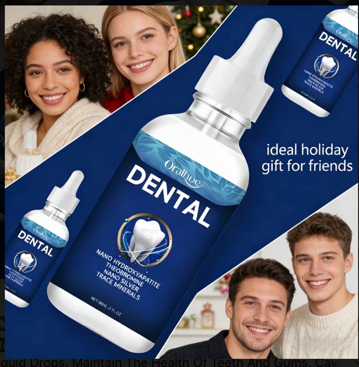 TrueRelief Tooth Armor Liquid Drops – Hydroxyapatite Enamel Repair for Sensitive Teeth & Fresh Breath (2.03oz)