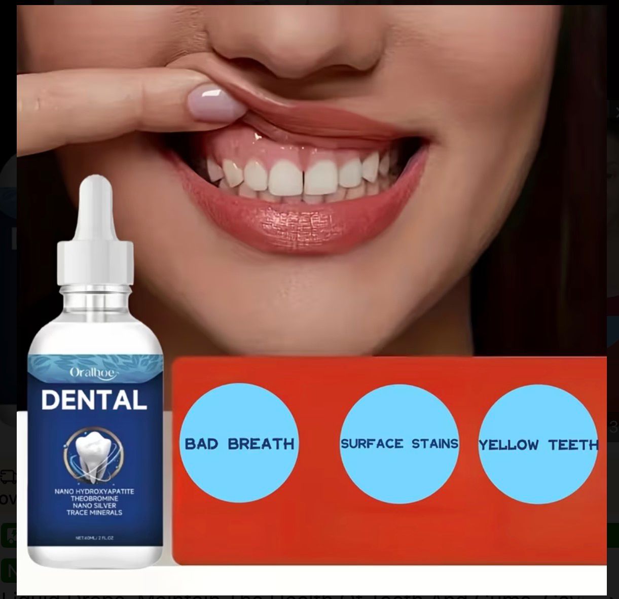 TrueRelief Tooth Armor Liquid Drops – Hydroxyapatite Enamel Repair for Sensitive Teeth & Fresh Breath (2.03oz)