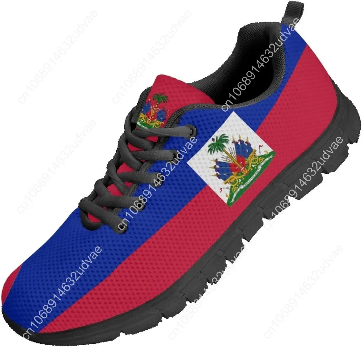 Haiti Flag Haitian Sneakers Man Women Boy Girl Teenager Kids Sports Shoes Lace Up Sneaker Breathable Footwear