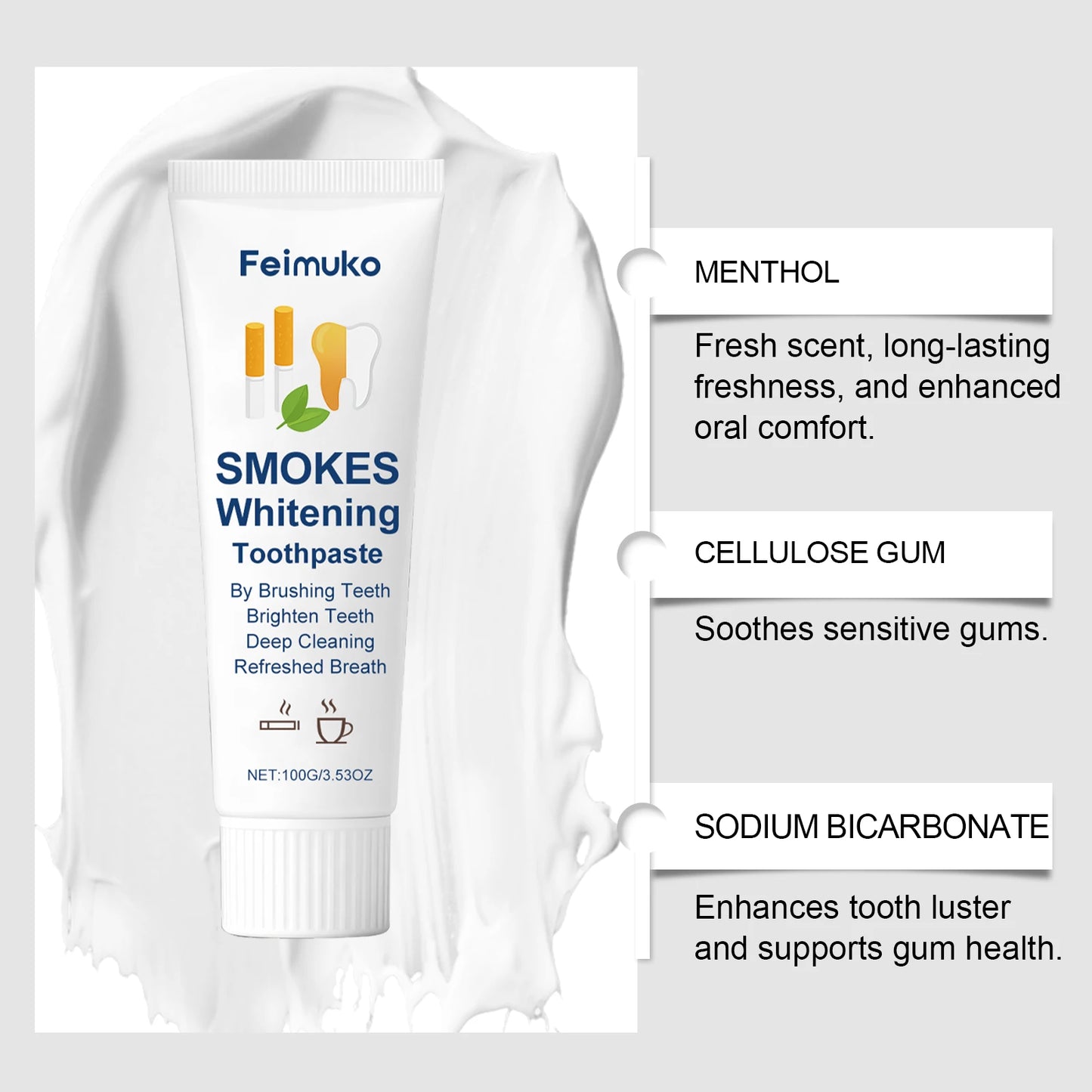 Nano Hydroxyapatite Toothpaste Removing Yellow Teeth Cleaning Tooth Stain Lasting Fresh Oral Minty Fresh Oral Care Toothpaste